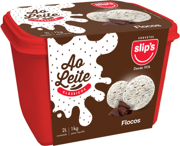 SORVETE SLIP´S POTE FLOCOS 2L