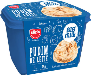 SORVETE SLIPS  POTE PUDIM DE LEITE 2L