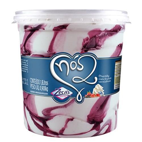 SORVETE ZECAS CHANTILLY C/FRUT VERM 1,8L