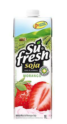 SUFRESH SOJA LITRO MORANGO