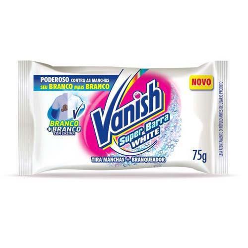 Tira Manchas em Barra Vanish White 75g para roupas brancas