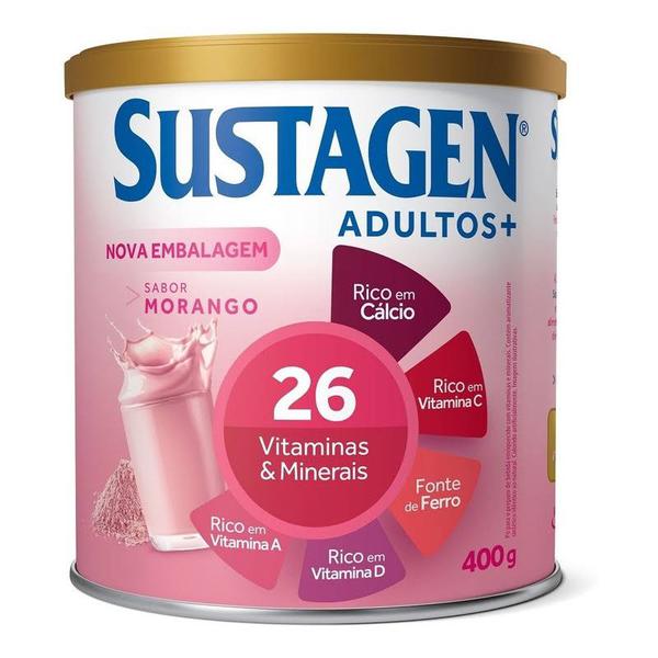 SUSTAGEN ADULTO LATA MORANGO 400G