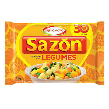 Tempero Sazon Para Legumes, Verduras E Arroz 12 Sachês 60gr