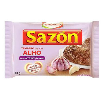Tempero Sázon Para Carnes Com Toque De Alho Pacote 60gr