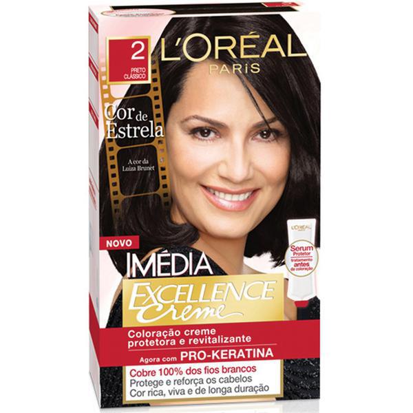 TINT LOREAL IMEDIA CREME 2 PRETO CLASSICO