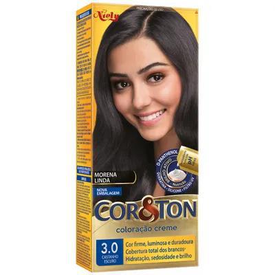 Tintura Cor & Ton 3.0 Castanho Escuro Mini Kit