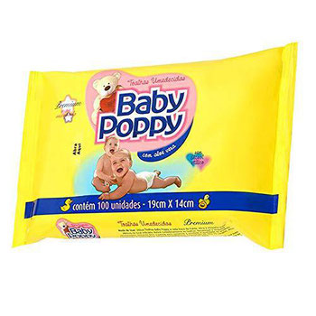 TOALHAS UMEDECIDAS BABY POPPY C/100UND