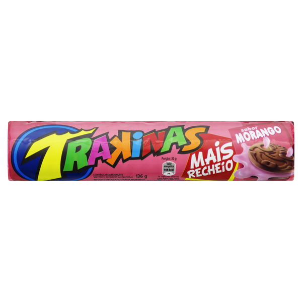 TRAKINAS MAIS MAIS MORANGO 136G