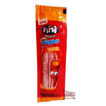 Bala Fini Tubes 17gr Morango Citrus