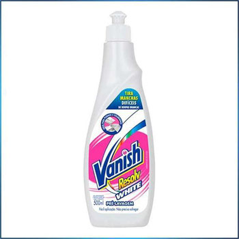 Tira Manchas Pré Lavagem Vanish Resolv White 450ml Para Roupas Brancas