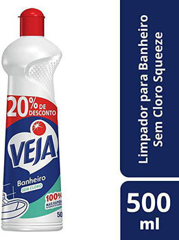 Limpador De Uso Geral Banheiro Sem Cloro X-14 Veja 500ml