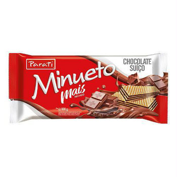WAFER MINUETO MAIS CHOCOLATE SUICO 100G