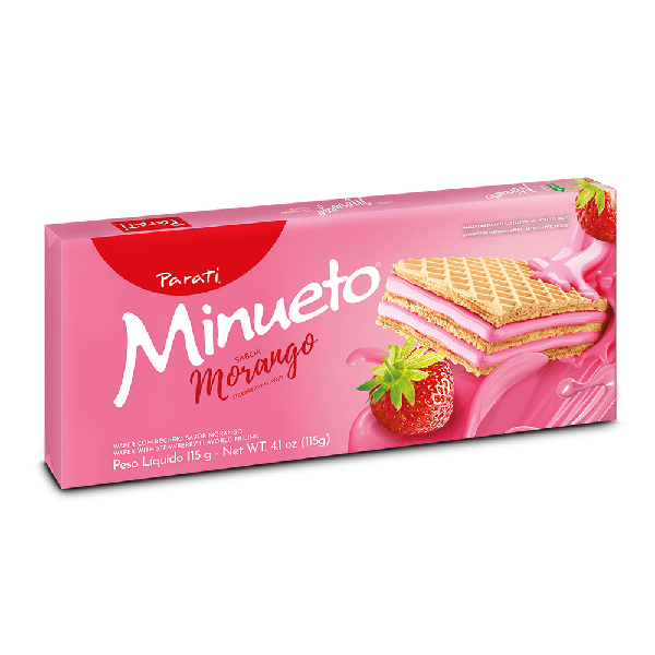 WAFER MINUETO MORANGO 115G