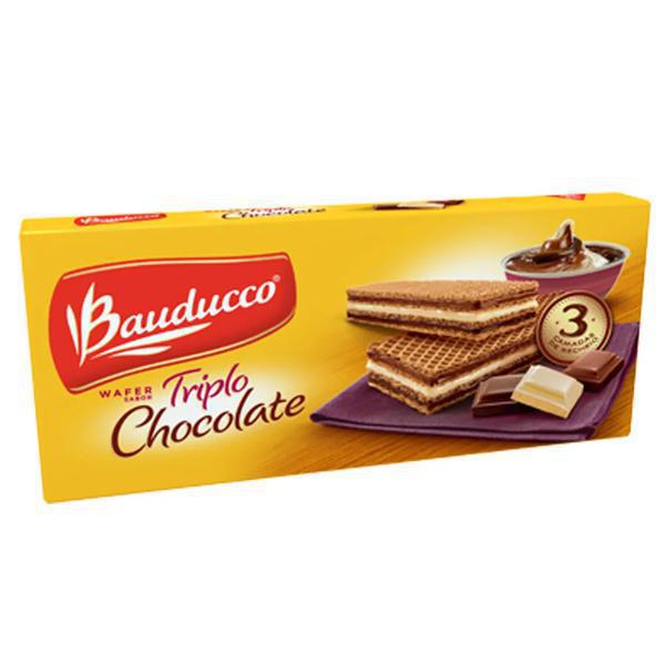 Biscoito Bauducco Wafer Triplo Chocolate 140gr