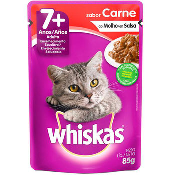 WHISKAS POUCH SENIOR CARNE 85G