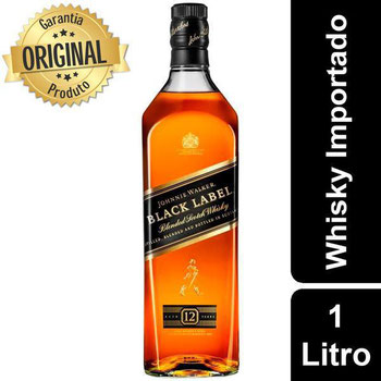Whisky Escocês Johnnie Walker Black Label 12 Anos Garrafa 1l