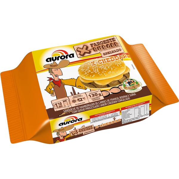 X BURGUER FAROESTE CHEDDAR AURORA 130G