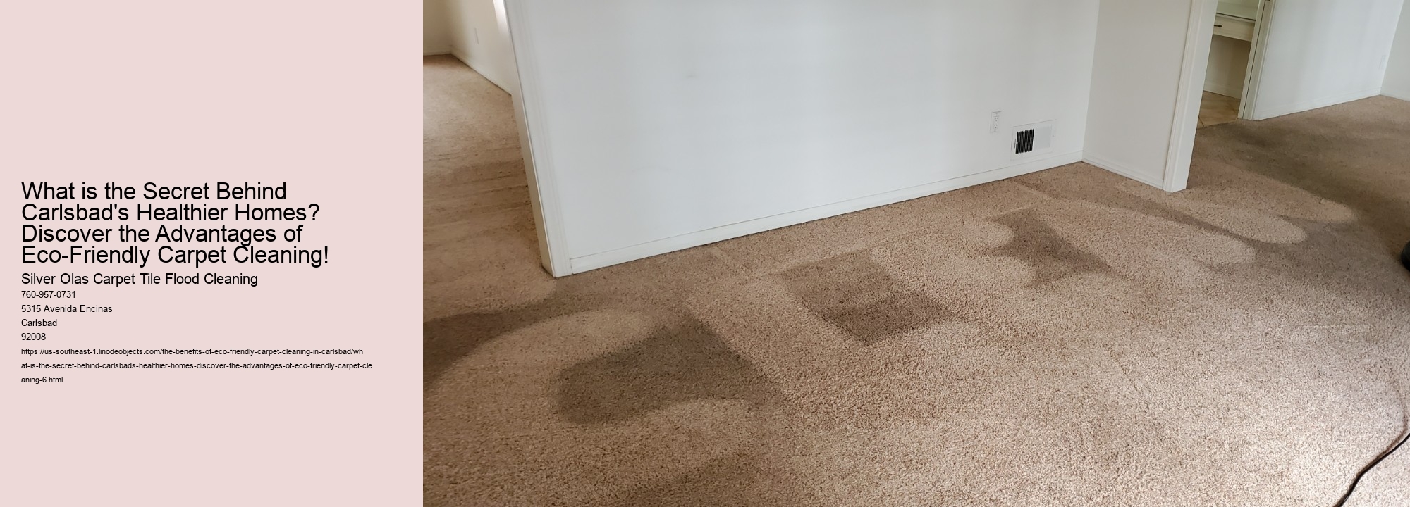 What is the Secret Behind Carlsbad's Healthier Homes? Discover the Advantages of Eco-Friendly Carpet Cleaning!