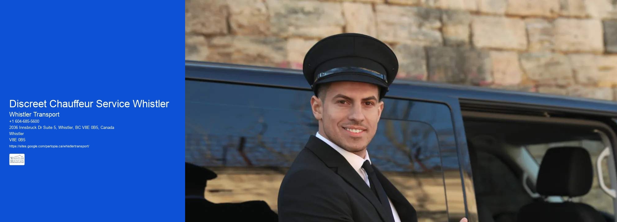 Discreet Chauffeur Service Whistler