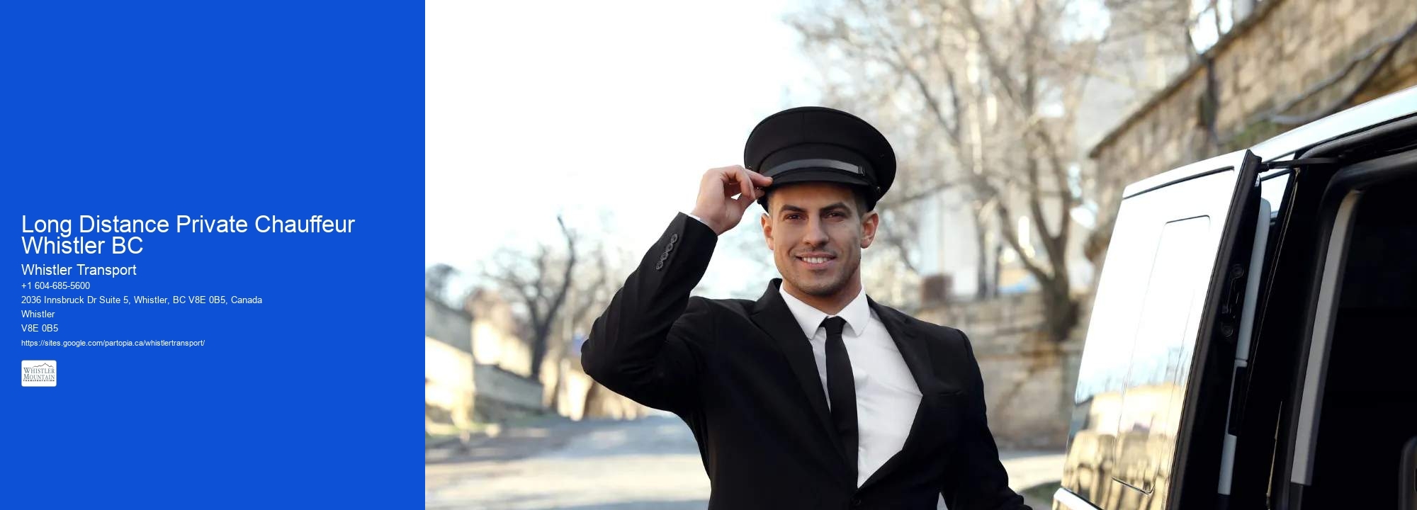 Long Distance Private Chauffeur Whistler BC