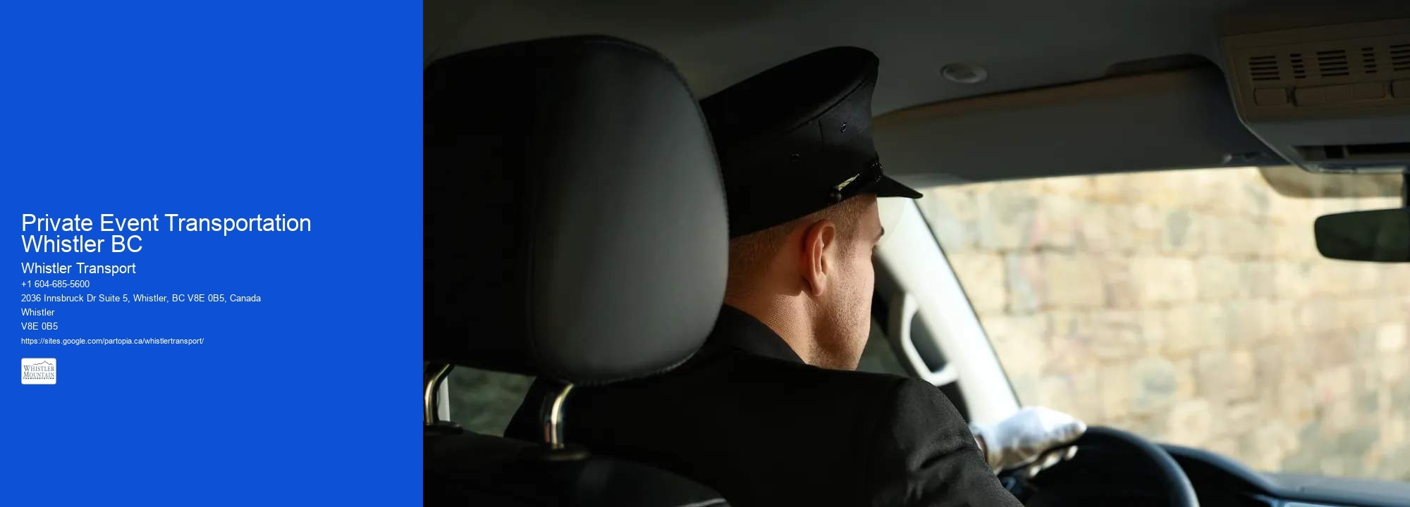 Private Event Transportation Whistler BC