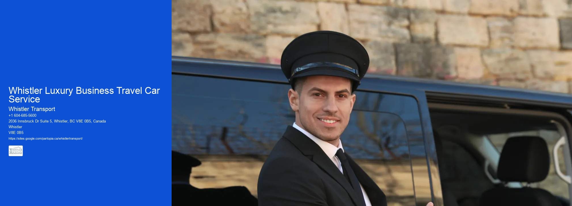 Whistler Luxury Business Travel Car Service