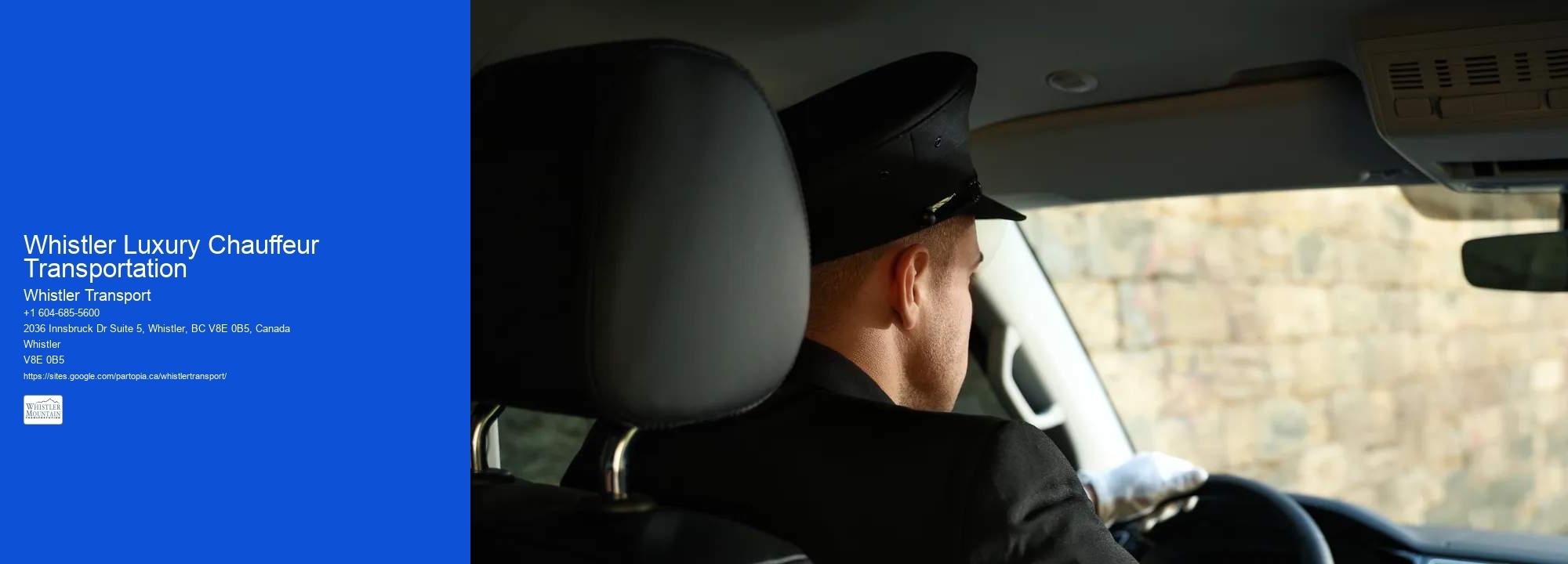 Whistler Luxury Chauffeur Transportation