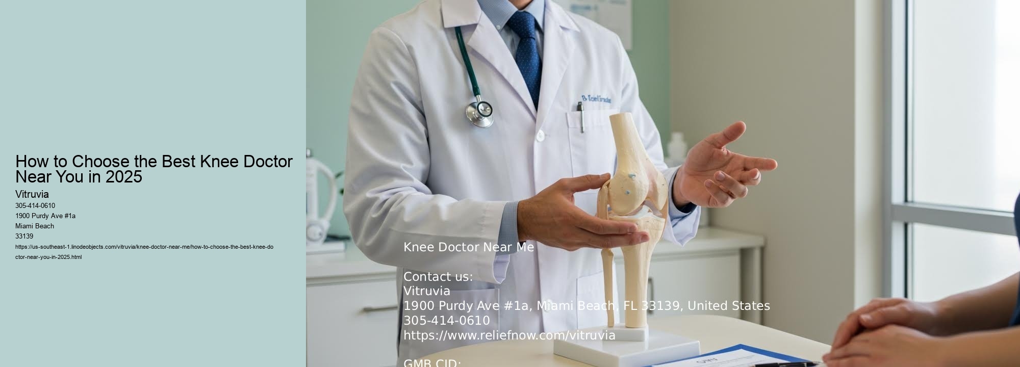 How to Choose the Best Knee Doctor Near You in 2025