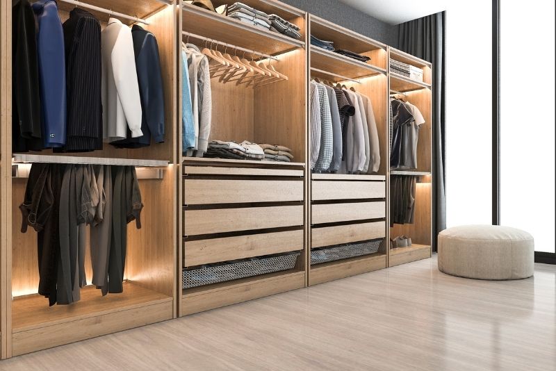walk in closet and dressing room