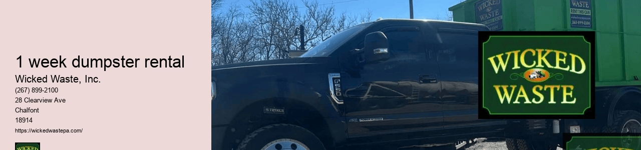 1 week dumpster rental